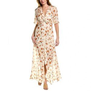 NWT rag & bone Tamar Floral Maxi Dress Cream/Orange